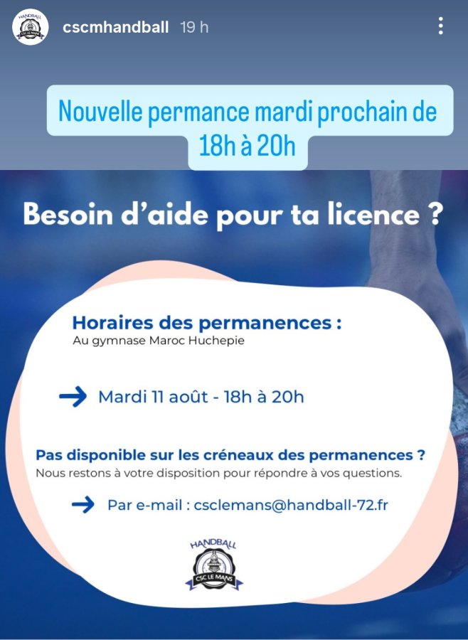 PERMANENCES LICENCES